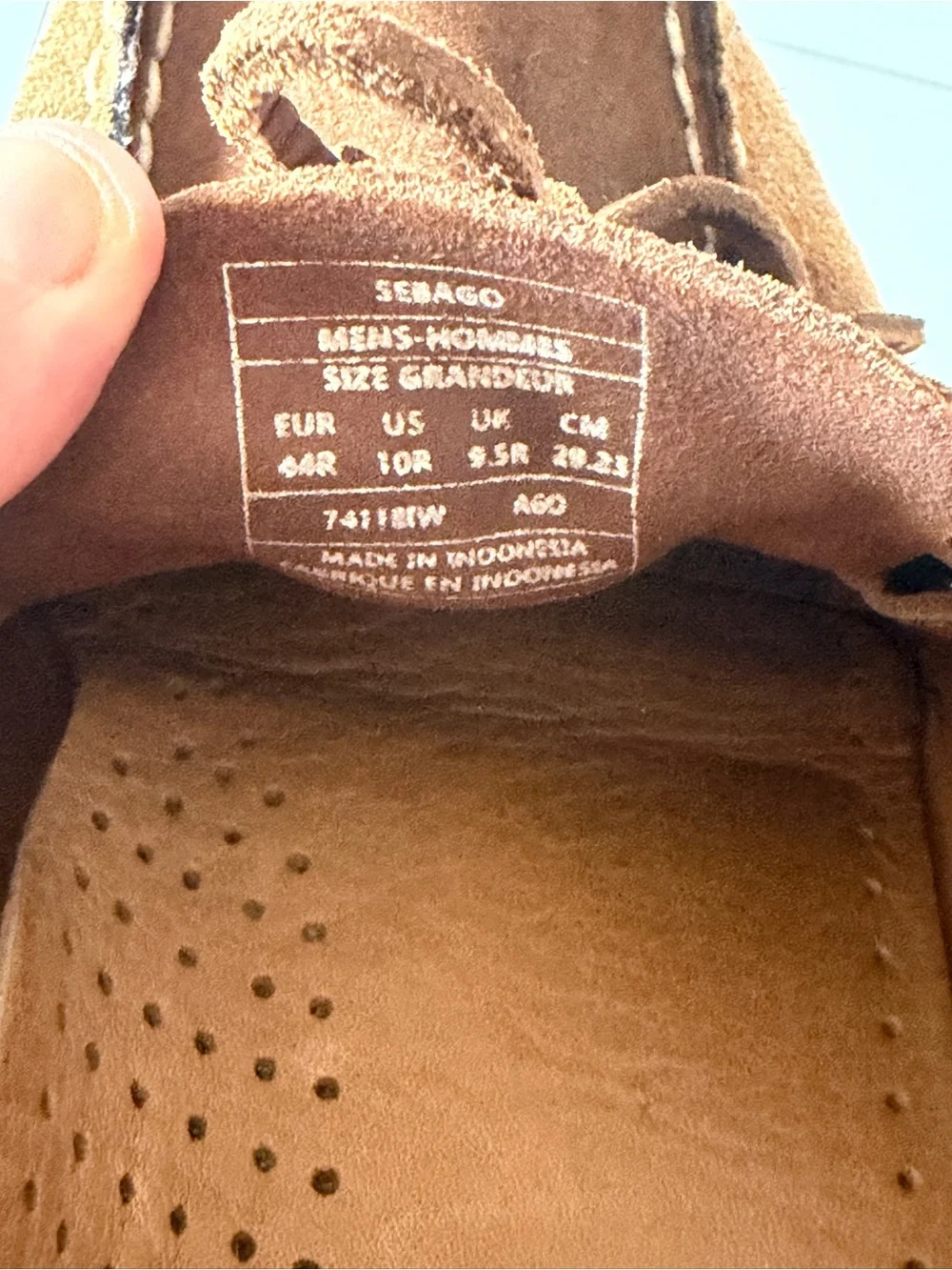 Sebago Tan Leather Deck Suede Loafers